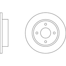 2x Brake Discs Solid For